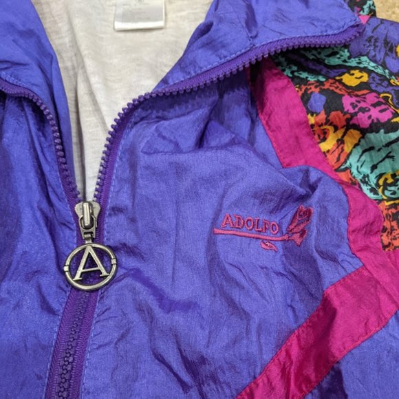 Adolfo Sport Retro Purple Track Suit - Picture 8 of 9